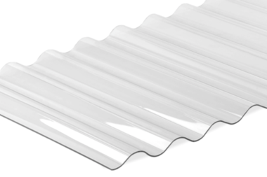 Corrugated Polycarbonate sheet Wave 76/16 transparent 0.7mm