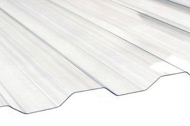 Corrugated Polycarbonate sheet Trapeze 76/16 transparent 0.7mm