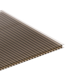 Multiwall Polycarbonate sheet 4mm 2H bronze (0.55) full size 2100x6000mm